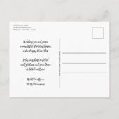 Plezier Rode Witte Pepermunt Snoepstrip Kerstvakan Briefkaart (Achterkant)