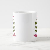 Plezier rondom kerstversiering grote koffiekop (Voorkant)