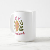 Plezier rondom kerstversiering koffiemok (Voorkant links)