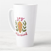 Plezier rondom kerstversiering latte mok (Linkerhoek)