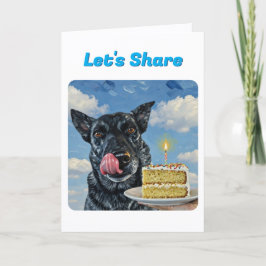 Plezier Runderhond Olieverf Textuur Hoes Kaart