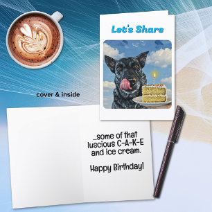 Plezier Runderhond Olieverf Textuur Hoes Kaart