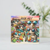 Plezier Schildpadden Vergadering Kaart (Staand voorkant)