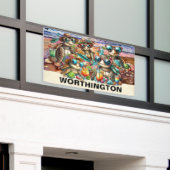 Plezier Schildpadden Vergadering Spandoek (Buitenkant Gebouw)
