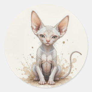 Plezier Sfinx Kat Kitten Huisdier Dier Ronde Sticker