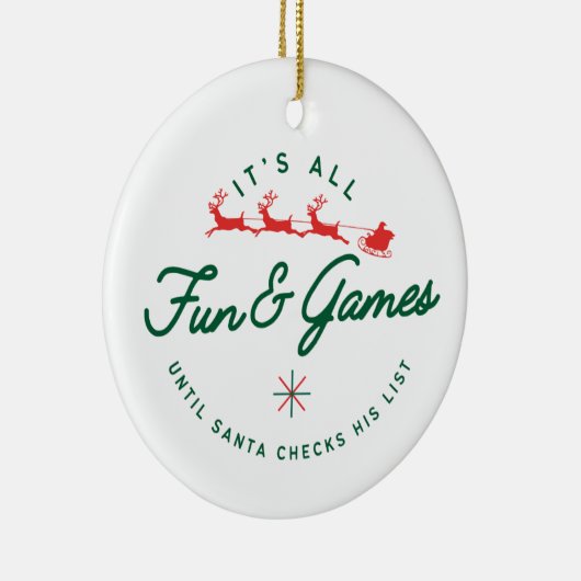 Plezier & Spelletjes 2 Keramisch Ornament (Rechts)