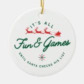 Plezier & Spelletjes 2 Keramisch Ornament (Voorkant)