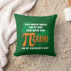 Plezier Te Veel Wiskunde Pi Dag St Patricks Dag Kussen