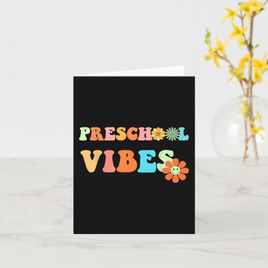 Plezier terug naar school kleuterschool vibes eers kaart (Gele Bloem)