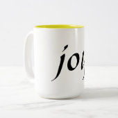 plezier tweekleurige koffiemok (Voorkant links)