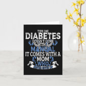 Plezier Type 1 Diabetes T1D Diabetisch Bewustzijn  Kaart (Gele Bloem)