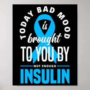 Plezier Type 1 Diabetes T1D Warrior Fun Diabetes Poster