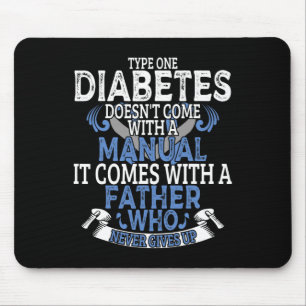Plezier Type 1 Diabetesdiabetes T1D Bewustzijn Man Muismat