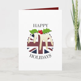 plezier | UNION JACK | kerstpudding Feestdagen Kaart