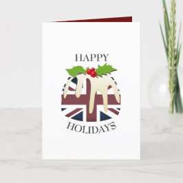 plezier | UNION JACK | kerstpudding Feestdagen Kaart