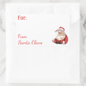 Plezier Van Santa Claus Aangepaste NAAM cadeau rec Rechthoekige Sticker (Tas)
