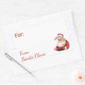 Plezier Van Santa Claus Aangepaste NAAM cadeau rec Rechthoekige Sticker (Envelop)
