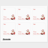 Plezier Van Santa Claus Custom NAME cadeau sticker (Vel)