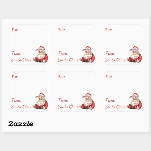 Plezier Van Santa Claus Custom NAME cadeau sticker (Vel)