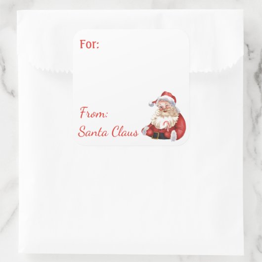 Plezier Van Santa Claus Custom NAME cadeau sticker (Tas)
