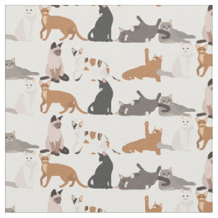 Plezier Veel Katten Dierenpatroon Stof
