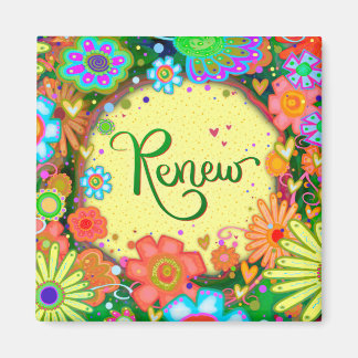 Plezier Vernieuw Floral Modern Inspirity Magneet