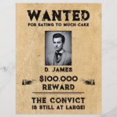  plezier veroordeelde beloning gezocht flyer (Voorkant)