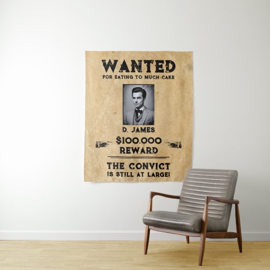  plezier veroordeelde beloning gezocht wandkleed (In situ)