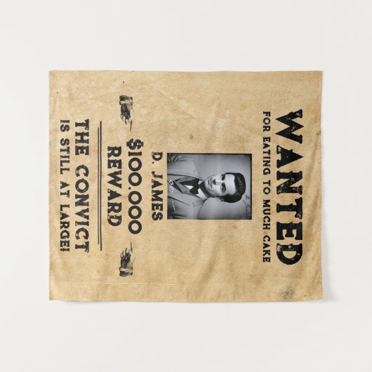  plezier veroordeelde beloning gezocht wandkleed (Voorkant (horizontaal))