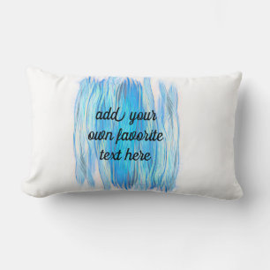 plezier voeg een citaat waterverf verf turquoise s kussen