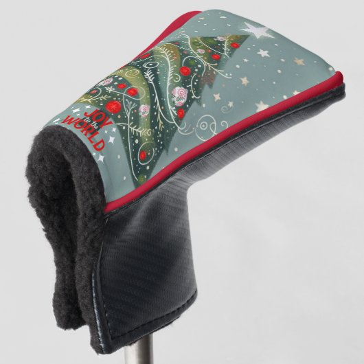 Plezier voor de kerstboom golfheadcover (3/4 voorkant)