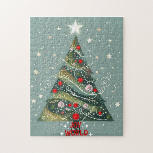 Plezier voor de kerstboom legpuzzel (Verticaal)