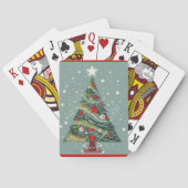 Plezier voor de kerstboom pokerkaarten (Achterkant)