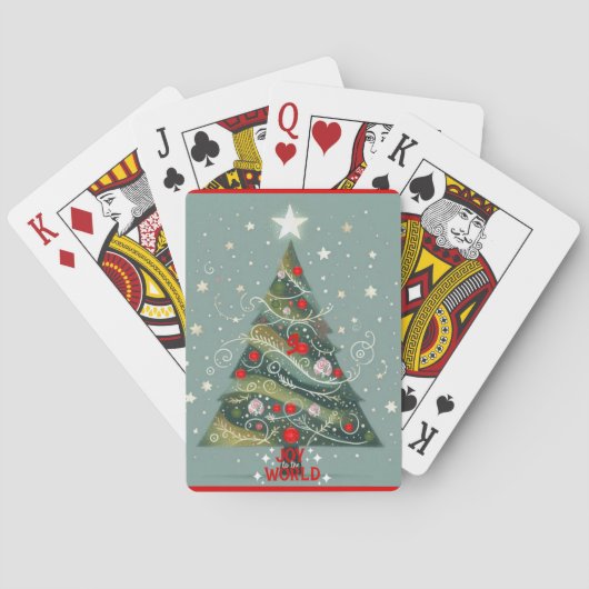 Plezier voor de kerstboom pokerkaarten (Achterkant)