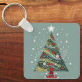 Plezier voor de kerstboom sleutelhanger (Voorkant)