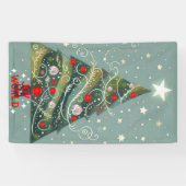 Plezier voor de kerstboom spandoek (Horizontaal)
