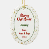 Plezier voor de Pommerse puppy Keramisch Ornament (Achterkant)