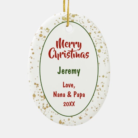 Plezier voor de Pommerse puppy Keramisch Ornament (Achterkant)