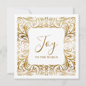 Plezier voor de wereld Custom Elegant Golden Chris Feestdagenkaart (Voorkant)