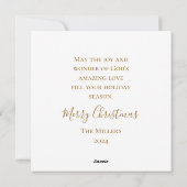 Plezier voor de wereld Custom Elegant Golden Chris Feestdagenkaart (Achterkant)