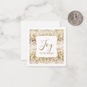 Plezier voor de wereld Custom Elegant Golden Chris Notitiekaartje (Voorkant / Achterkant in situ)