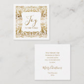 Plezier voor de wereld Custom Elegant Golden Chris Notitiekaartje (Voorkant / Achterkant)