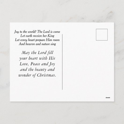 Plezier voor de wereld Geliefde Kerstmis Carol One Feestdagenkaart (Achterkant)