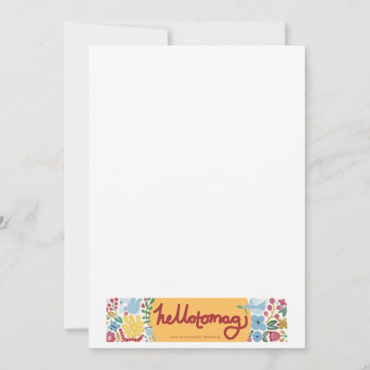 Plezier voor de Wereld Kerst Kaarten Fox Botanical (Achterkant)