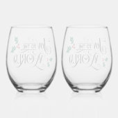 Plezier voor de wereld Kerstcadeau Wijnglas Zonder Voet (Achterkant)