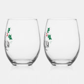 Plezier voor de wereld Kerstcadeau Wijnglas Zonder Voet (Links)