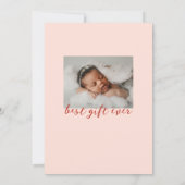 Plezier voor de Wereld Kerstmis Geboorteaankondigi Kaart (Achterkant)