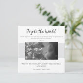 Plezier voor de wereld Modern Simple Scripture Ker Feestdagenkaart (Staand voorkant)