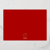 Plezier voor de wereld Rode Poinsettia Kerst Kaart (Achterkant)