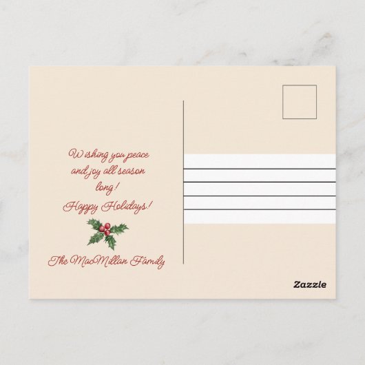 Plezier voor de wereld Santa Sleigh Rendier Rushin Briefkaart (Achterkant)